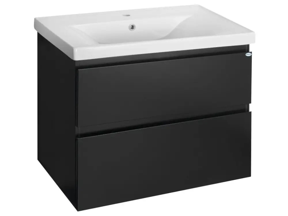 Akce Aqualine Altair koupelnová umyvadlová skříňka 77,5 x 60 x 45 cm černá AI680