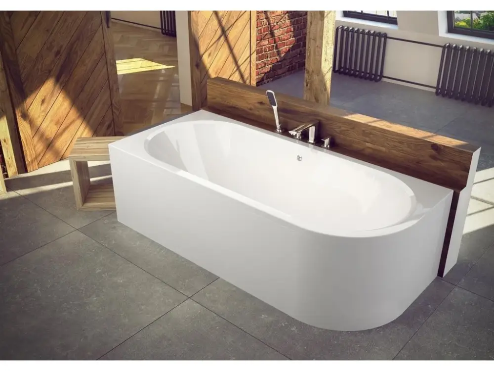 Autentický Besco Avita asymetrická vana 160 x 75 cm levá akrylát bílá VANAVIT160L