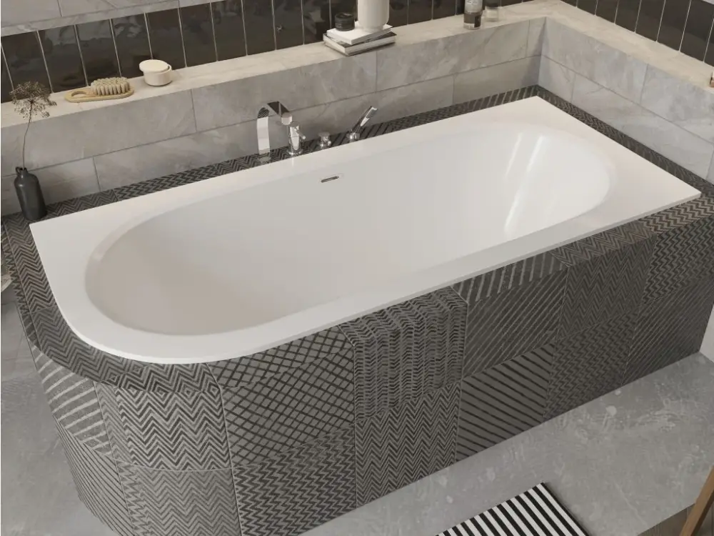 Aktuální Besco Avita Slim+ asymetrická vana 180 x 80 cm bez nožiček levá akrylátová bílá VANAVIT18SLIMLP