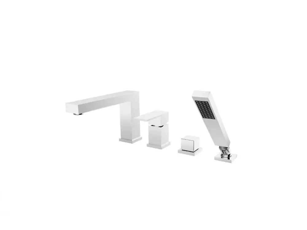 Autentický Besco MODERN/VARIUM vanová baterie 4 - otvorová chrom s příslušenstvím BABWMV4CH