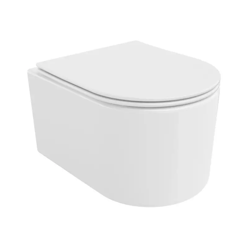 Mexen Sofia, závěsná WC mísa 490x360x355 mm, Rimless Tornádo + WC sedátko z duroplastu, bílá lesklá, 30540400T Akční Cena