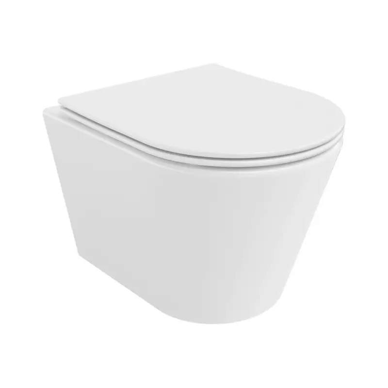 Top Prodej Mexen Rico, závěsná WC mísa 490x360x370 mm, Rimless Tornádo + WC sedátko z duroplastu, bílá lesklá, 30720400T