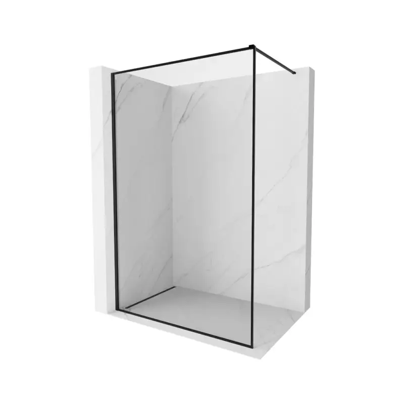 Mexen Kioto-F, sprchová zástěna s rámem 85 x 202 cm, 8 mm čiré sklo, černý profil, 800-085-104-70-00 Tovární Cena