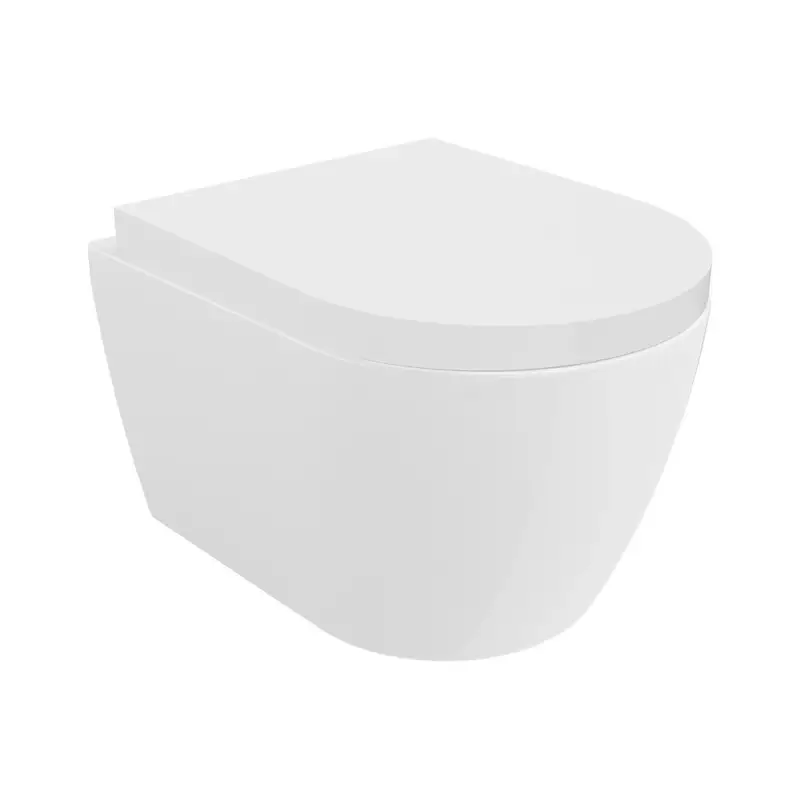 Mexen Carmen, závěsná WC mísa 490x365x340 mm, Rimless Tornádo + WC sedátko z duroplastu, bílá lesklá, 30880200T Koupit Online