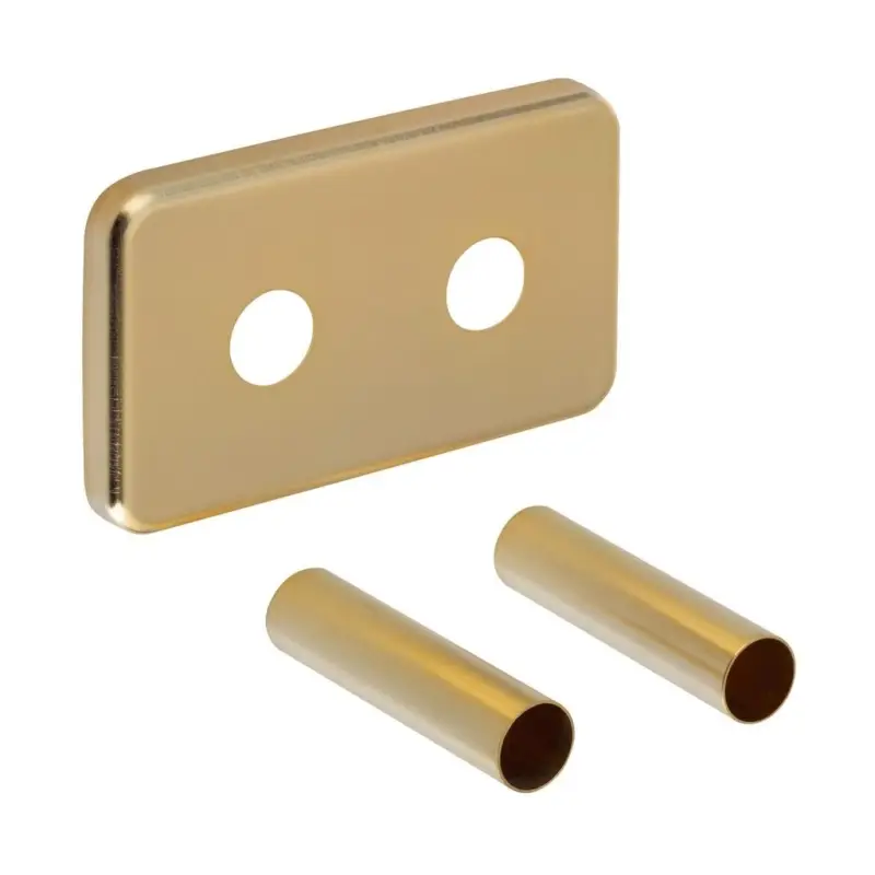 Vrácení Zdarma Sapho, Obdélníková krycí rozeta pro připojení TWIN, zlato mat, CP7135GM