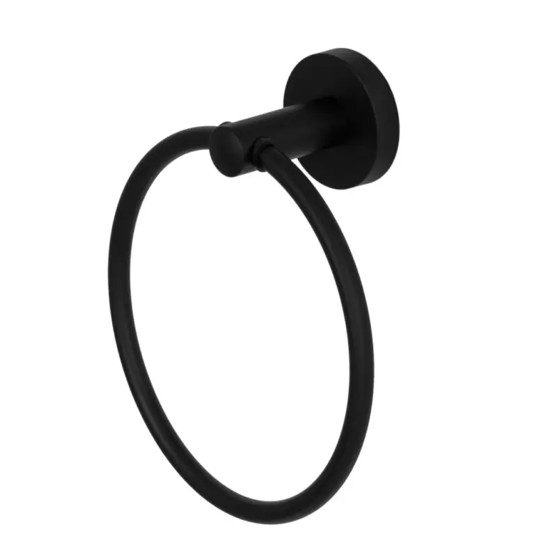 Akce Gamma Roy, kulatý držák na ručník 15cm, černá matná, GMA-UR-ROY-BK