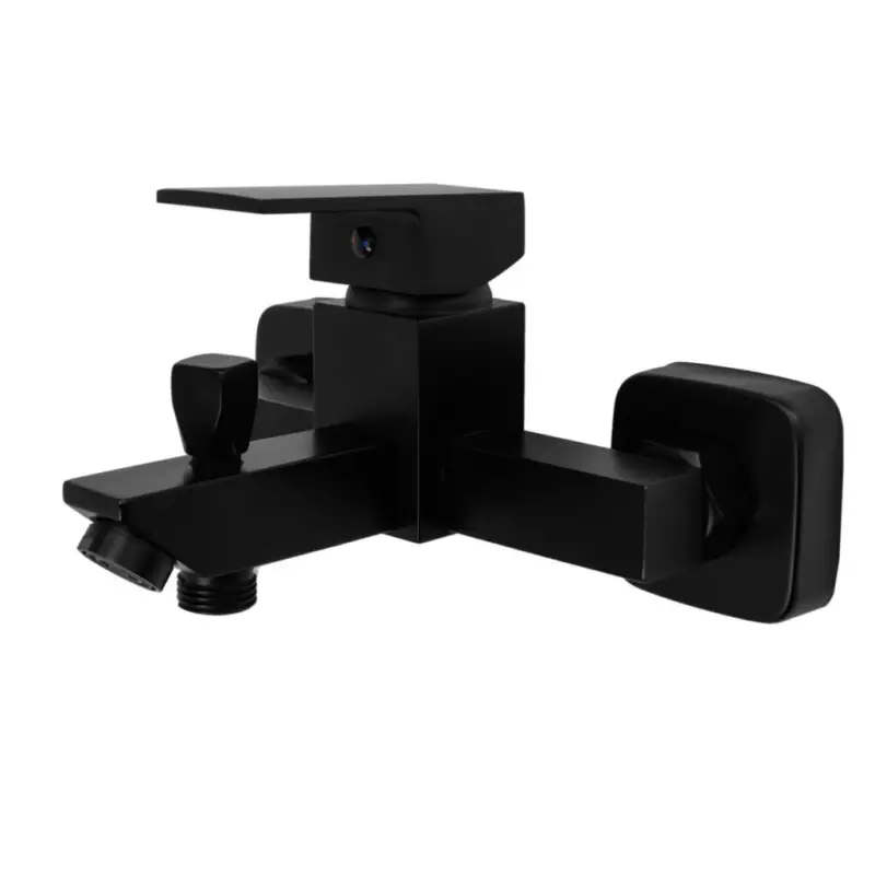 Bezpečná Platba Gamma Caro, nástěnná vanová baterie, černá matná, GMA-BCW-BK