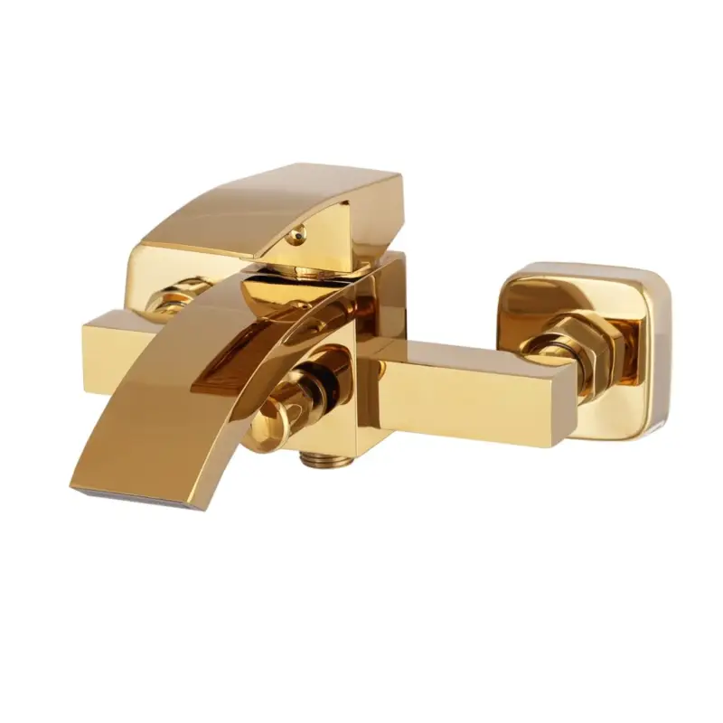 Finální Výprodej Gamma Kaskada, nástěnná vanová baterie, zlatá lesklá, GMA-BKAW-GD