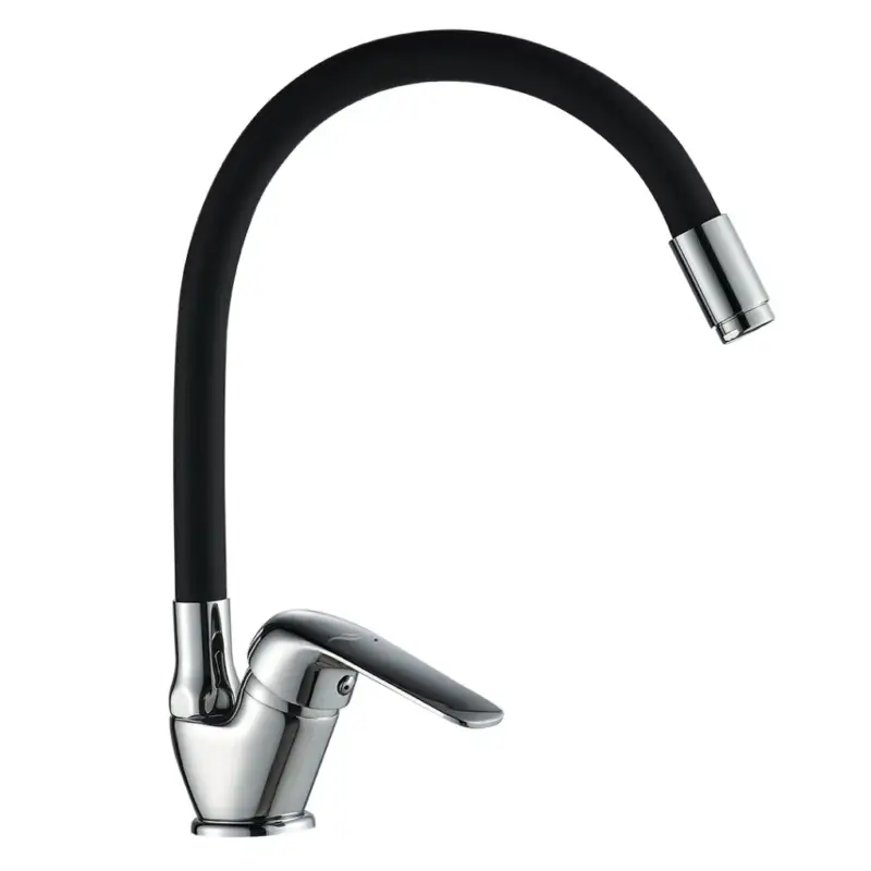 Expresní Doručení Kuchinox Elza, stojánková dřezová baterie s elastickým ramenem, černá-chromová, LAV-BKE_767D