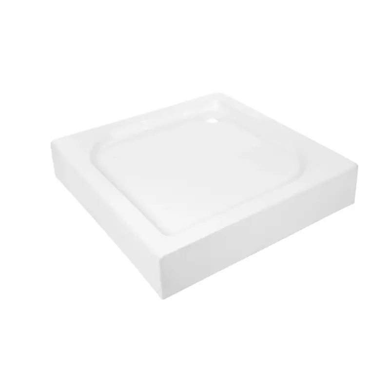 Invena, akrylátová sprchová vanička 90x90x16 cm, bez sifonu, bílá lesklá, INV-AK-80-K93-P Jen Po Omezenou Doba