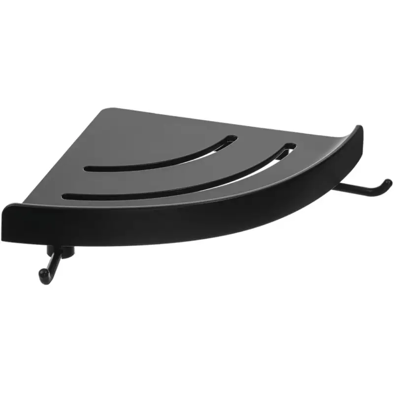 Kuchinox APO, rohová nástěnná polička s okrajem 244x244x48 mm, černá matná, LAV-AKA_704T Speciální Cena