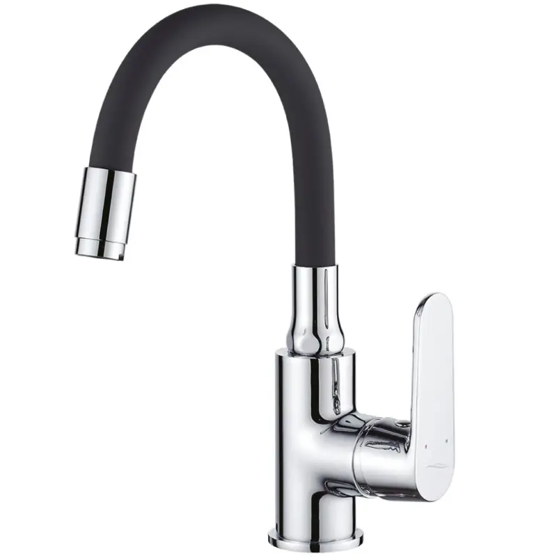 Kuchinox Dima, umyvadlová baterie s flexibilním výtokem h-280, černá-chromová, LAV-BQD_021B Jen Po Omezenou Doba