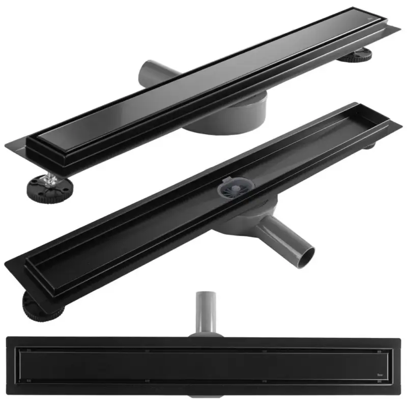 Rea Neox Pro, odtokový žlab 50cm s 360 stupňovým otočným sifonem, černá matná, REA-G2741 Super Cena