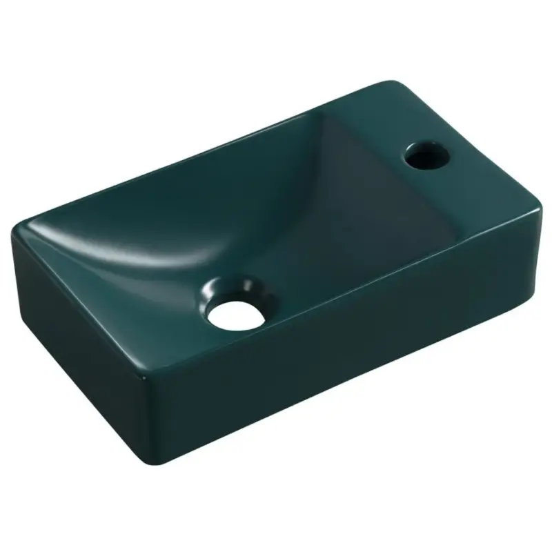 Ihned K Objednání Sapho, MARGITHA keramické umyvadlo 38x22cm, otvor pro baterii vpravo, petrolejová, MGT38220