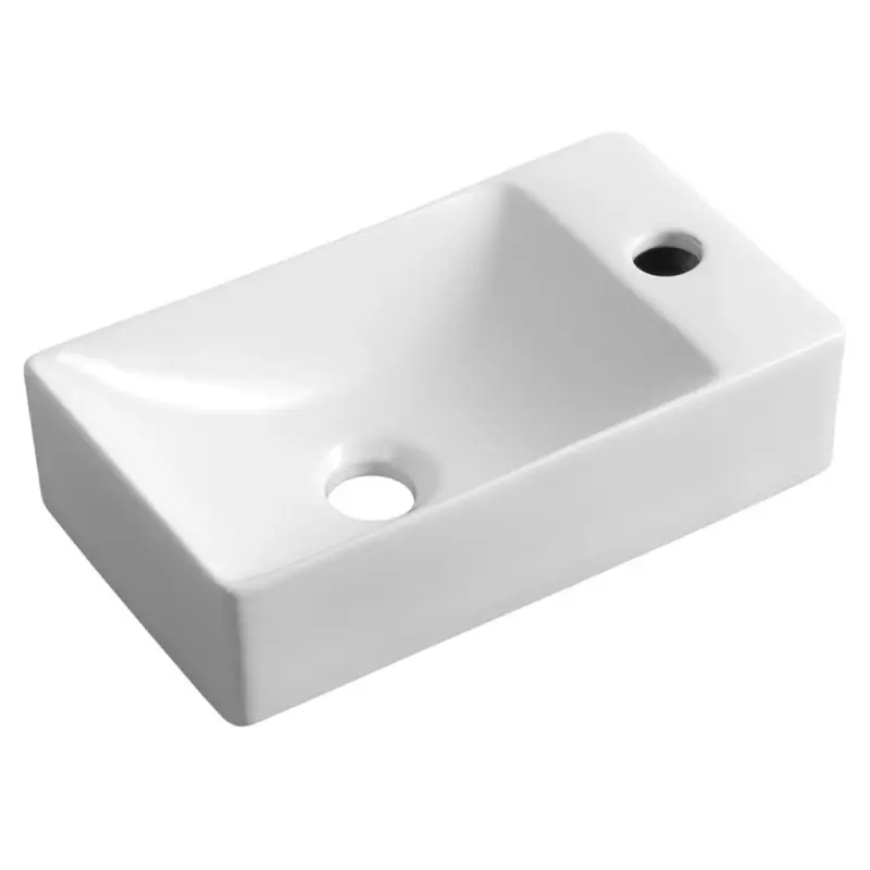 Horká Nabídka Sapho, MARGITHA keramické umyvadlo 38x22cm, otvor pro baterii vpravo, bílá, MGT3822