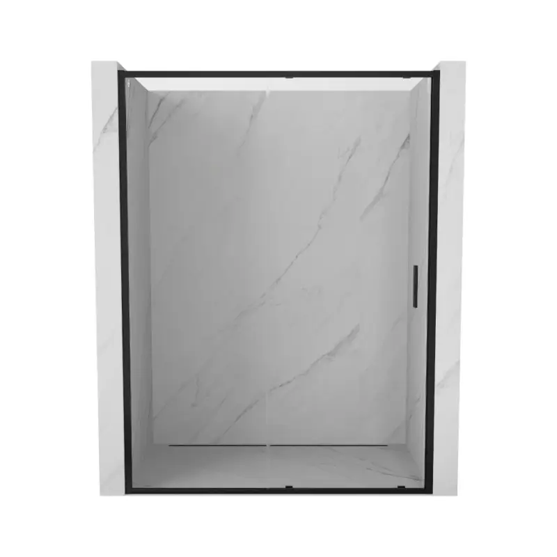 Akce Mexen Exo, posuvné dveře do otvoru 160x200 cm, 6mm čiré sklo, černý profil, 8151-160-000-70-00