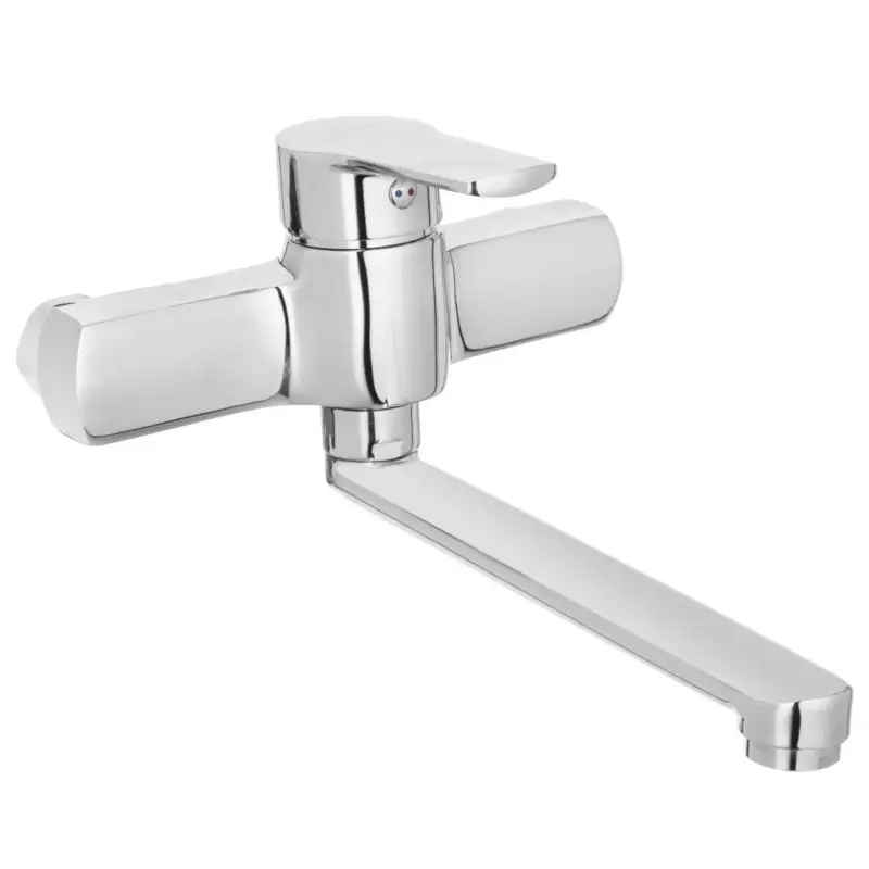 Finální Výprodej Invena Verso, nástěnná dřezová baterie s dlouhou výlevkou 200mm, chromová, INV-BC-82-001-C