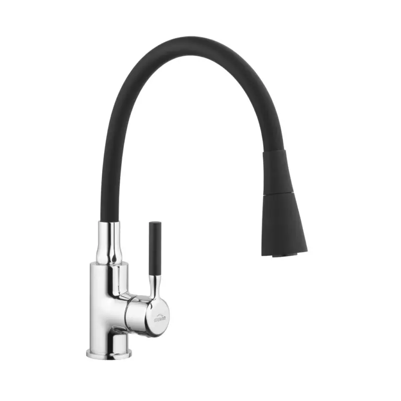 Dokud Zásoby Vydrží Invena Hula, vysoká dřezová baterie 2-funkční, černá-chromová, INV-BZ-85-L04-L