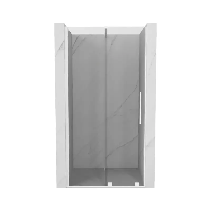 Značkový Mexen Velar, posuvné dveře do otvoru 90x200 cm, 8mm čiré sklo, bílá, 871-090-000-01-20