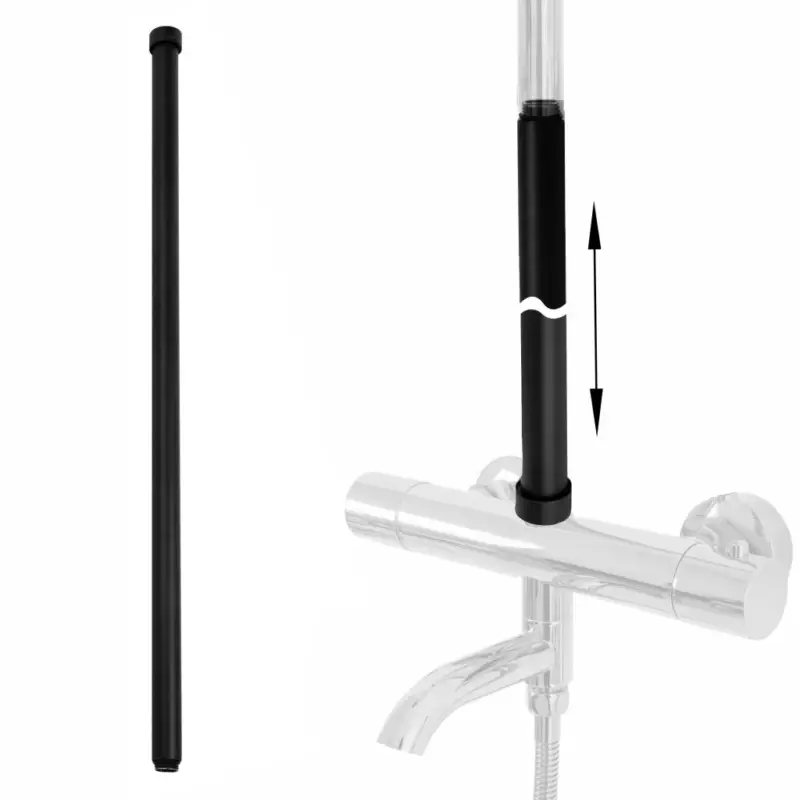 Vysoce Kvalitní Rea, prodloužení pro sprchový sloup 615 mm, černá matná, REA-K6650