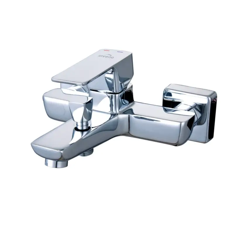 Originální Invena Nyks, nástěnná vanová baterie bez sprchové sady, chrom lesklý, INV-BW-28-001-S