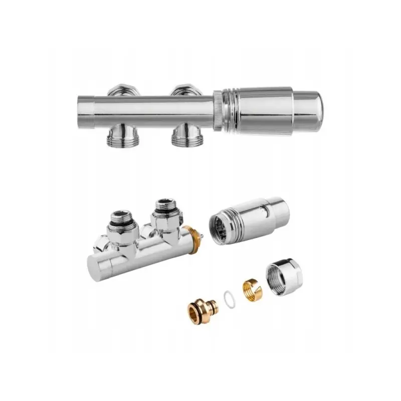 Vrácení Zdarma Invena Duoplex, reverzibilní úhlový termostatický ventil na topná tělesa s připojením 50mm, chromová, INV-CZ-88-015-S