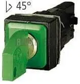 Akční Nabídka Q25S1-GN ovládací hlavice s klíčem, 2polohová vratná, zelená