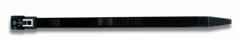 Časově Omezené Páska stahovací 200x7,5mm černá PVC otevíratelná (1balení=100ks)