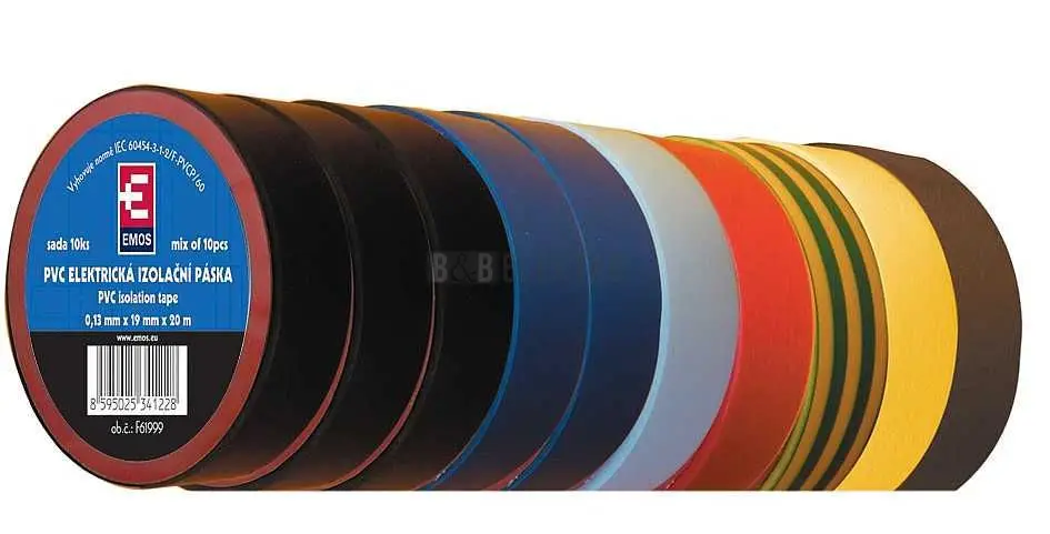 Výhodná Nabídka Páska 19mm x 20m barevný mix izolační 10ks PVC