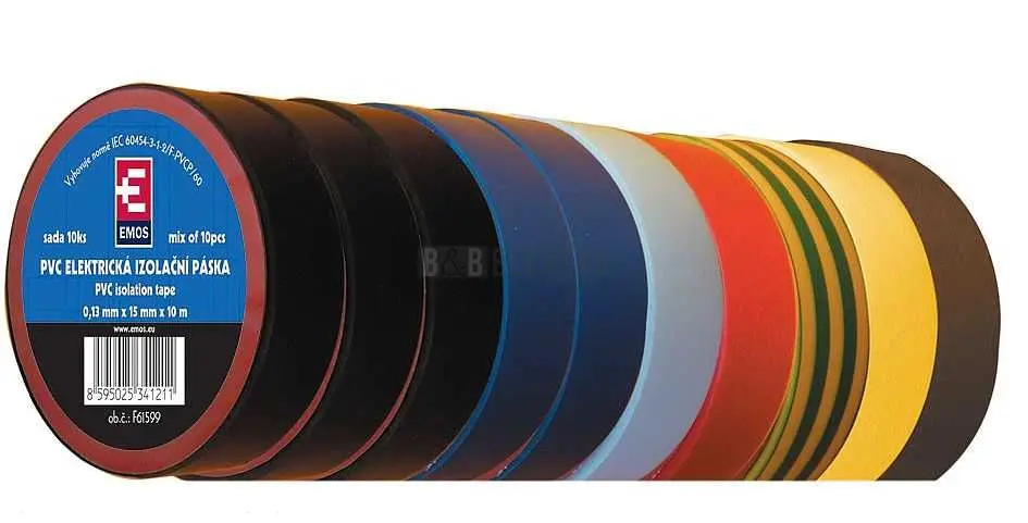 Páska 15mm x 10m isolační DUHA F61599 Autentický