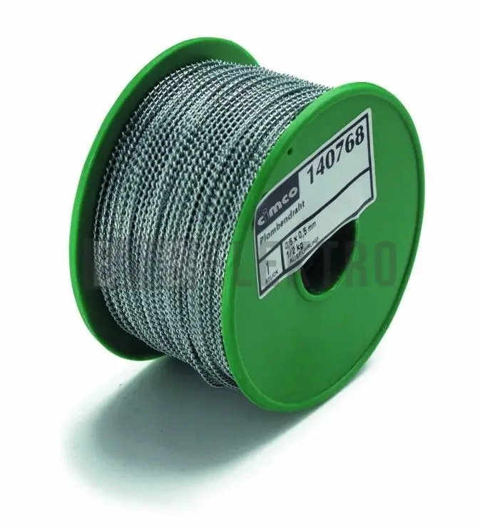 Sleva Plombovací drát 0,5 x 0,5 mm 115 metrů, ocelový, 0,5 kg typ 140768 cimco